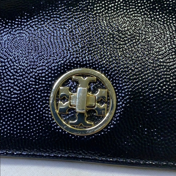 ✨Tory Burch Adalyn Crossbody Turnlock Black Clutch - Picture 4 of 15